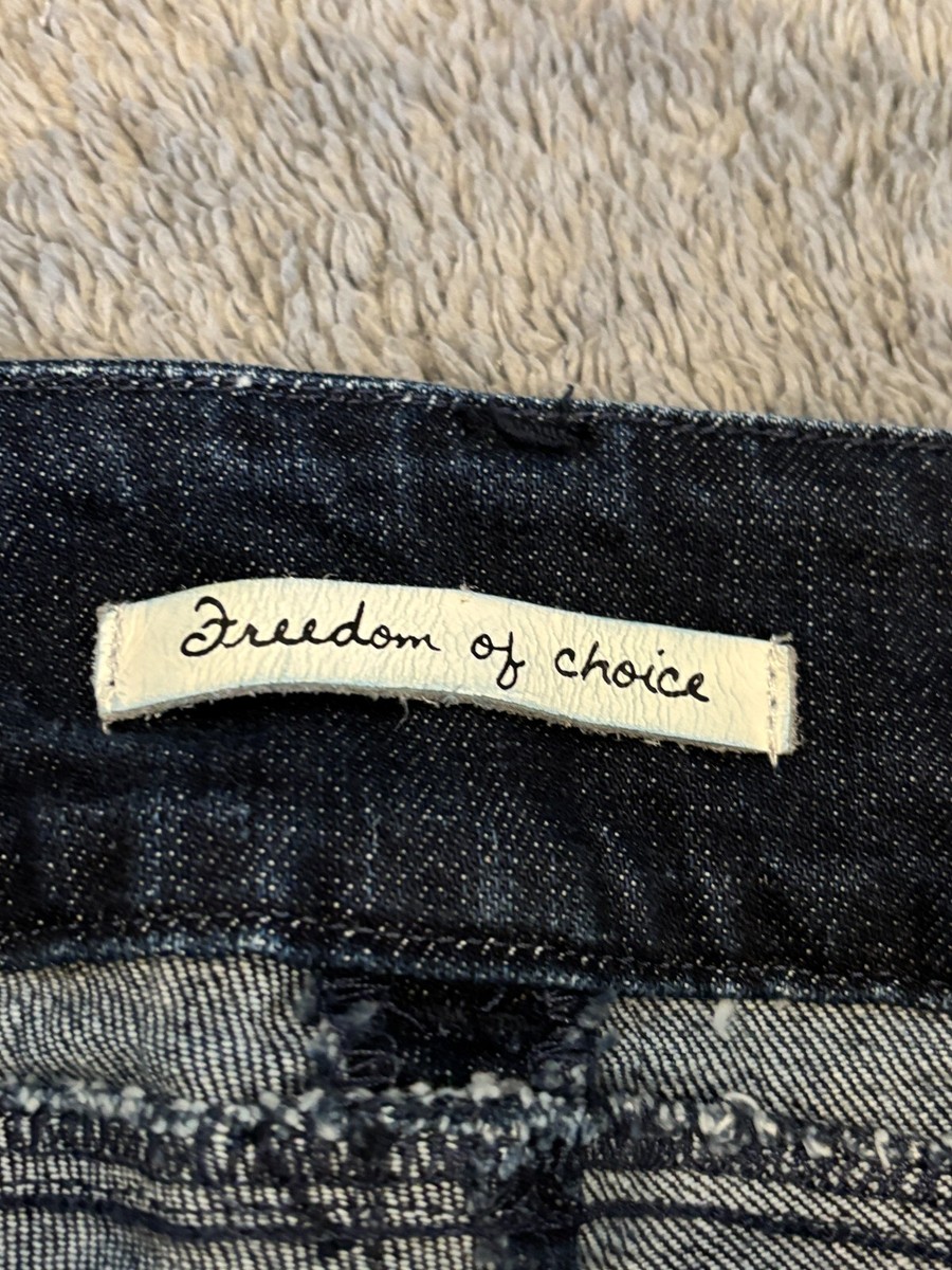 Freedom of Choice Anthropologie Jeans Womens 27 Moto Blue Denim