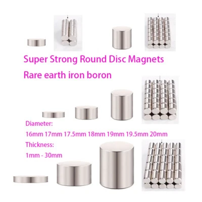 Calamite disco tondo super forte magnete terre rare diametro 16-20 mm spessore 1-30 mm