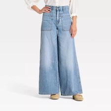 Women's Palazzo Wide Leg Jeans - Universal Thread