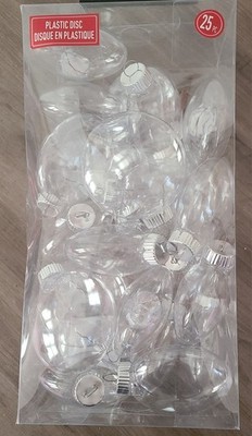 MAKE MARKET CHRISTMAS NOEL DIY CLEAR PLASTIC ORNAMENTS 25 PC NEW