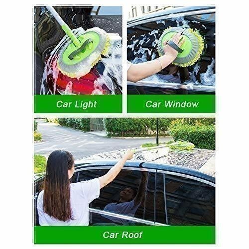 Adjustable Telescopic Car Wash Brush Kit Mop Long Handle Vehicle Cleaning Tools