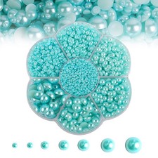 5600PCS Half round Pearls Flatback Imitation Pearls for Crafts,7 Sizes for DIY N