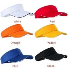Sun Visor Cap with Peak, adjustable strap - Summer, sports, golf, tennis Cotton