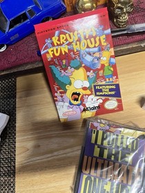 Krusty's Fun House Nintendo NES Complete In Box CIB Game Box Manual Simpsons