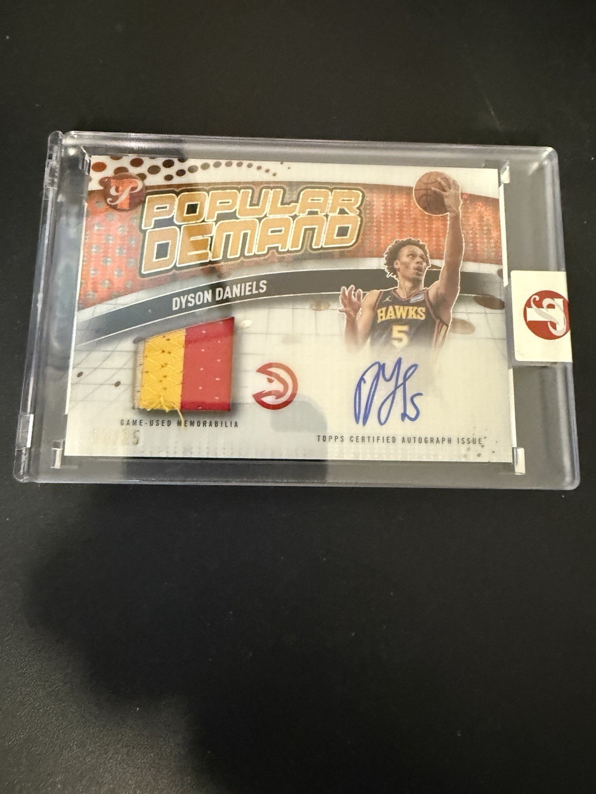2025-26 Topps Pristine - Dyson Daniels Popular Demand Auto Relic Orange /25