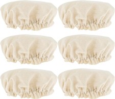 6 Pcs Beige Sourdough Starter Jar Cloth Covers,Cotton Linen Bread Fermentatio...