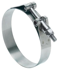 Ideal 300100225553 Silver Stainless Steel SAE 44 Band T-Bolt Hose Clamp