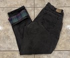 VTG 90s Mens 33X30 LL BEAN Flannel Lined faded Black Denim Jeans Pants USA MADE — photo 1