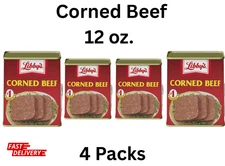 (4 pack) Libby's Corned Beef, 14g Protein Per Serving, Canned Meat, 12 oz. Can