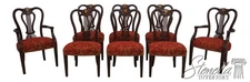 L70399: Set 8 JOHN WIDDICOMB Mahogany Lyre Back Dining Chairs w.New Upholstery