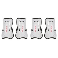 Calcio Stinchi Parastinchi Taglia L,4pz Traspirante PVC Sport Protezione,Bianco