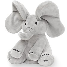 Peek a Boo Elephant Toy - Interactive Singing Elephant Teddy with Flapping Ea...