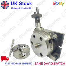 Rotary Table 3" 75mm Horizontal And Vertical With 65mm 4 Jaw Chuck & Backplate