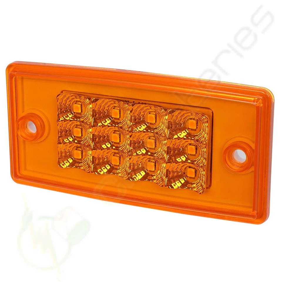 Remolque de camión 5 pares de marcadores laterales de color ámbar con lente ámbar + ámbar transparente señal de giro Foto 2 de 4