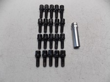 BMW Wheel Lug Bolt Set of w Key Black 12mm 12x1.5 E36 E38 E39 E46 E34 Z3 Z4 M3