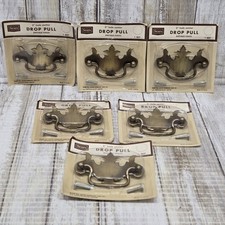Lot Of 6 Vintage NOS Sears Roebuck #5627 Door Drawer Drop Pull Handle 3" Hole