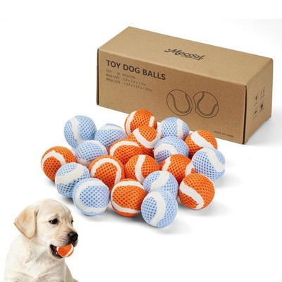 Mecool 1.57 Inch Small Tennis Balls For Dogs - 20 Pack Durable Mesh Chew Fetch