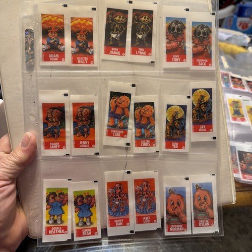 Garbage Pail Kids A & B + Wrapper Stickers '03 vtg Complete Set of 62 Mixed Set