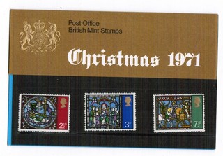 Great Britain 1971 Christmas Presentation Pack with German Insert Card