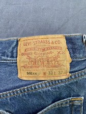 Vintage Levis 501xx Jeans Mens 33x32 (Fits 32x29) Blue Denim 90s Made in USA