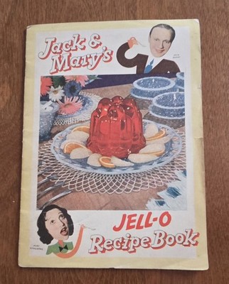 Jack (Benny) & Mary's 1937 JELL-O Recipe Book 23 Pages Desserts Salads Puddings