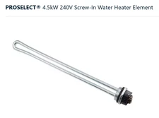 PROSELECT HEATING ELEMENT MODEL PSW12301 4500 WATTS 240 VOLTS SCREW IN FLANGE