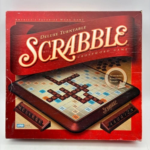 VINTAGE Scrabble Deluxe Edition BOARD ONLY Parker Brothers 2001 Rotating