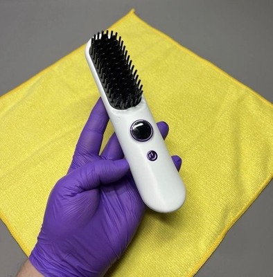 Akku Haar Locken Glätteisen Bürste Kamm Reisefertig Einfache Anwendung Überall