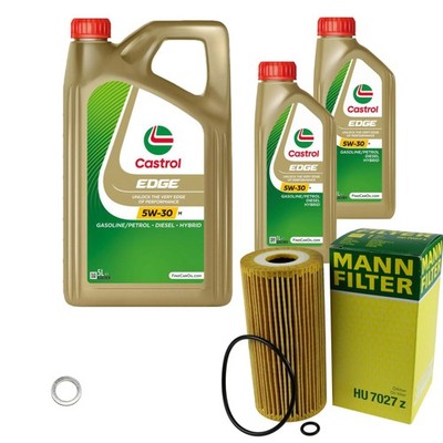 MANN-FILTER Ölfilter 7L CASTROL EDGE 5W-30 M für KIA Sorento III 2.2 CRDi
