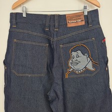 NWT Vintage Platinum Fubu Fat Albert Jeans Mens 38 Relaxed Streetwear 90s Y2K