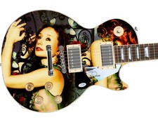 Tori Amos Signed 1/1 "Enchanted Elegance" Custom Graphics Guitar ACOA