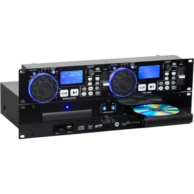 B-WARE Pronomic Doppel DJ CD Player USB SD MP3 Pitch Bend Effekte Loop 19'' Rack