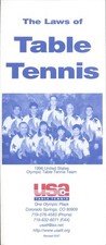 10 Vintage Table Tennis Rules USATT - 1997 - 1996 US Olympic Table Tennis Team