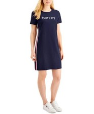 Tommy Hilfiger Short Sleeve Blue Shirt Dress Size Medium