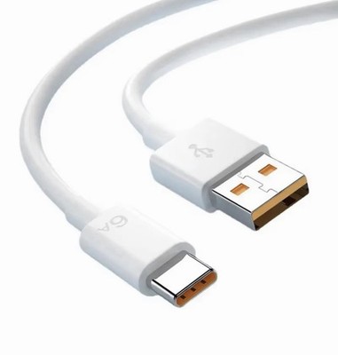 USB-C to USB-A White Charging & Data Cable (3FT, 1M)
