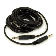 10ft 3.5mm SLIM Mini-Stereo TRS Male to Male Speaker/Audio Cable Black