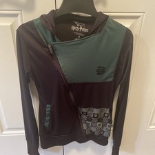 Harry Potter Slytherin Hoodie Jacket Youth S Black  Green Universal Studios