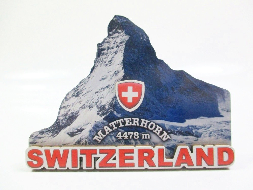Switzerland Matterhorn Wooden Magnet 10cm Souvenir Switzerland Mountains Coat...