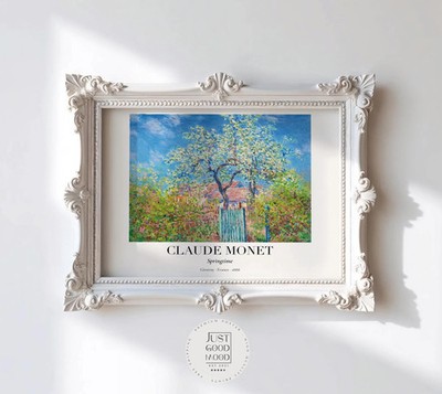 Claude Monet Poster Frühling in Giverny 1888 Blühender Baum Kunst