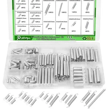133 PCS Extension Spring Assortment Kit 18 Different 133PCS（18 Sizes) 