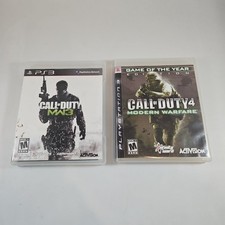 Call of Duty 3 and 4 Modern Warfare PS3 2 game set