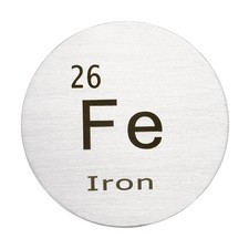 Iron Circle Sheets Plates Pure Element 2x0.08" Fe