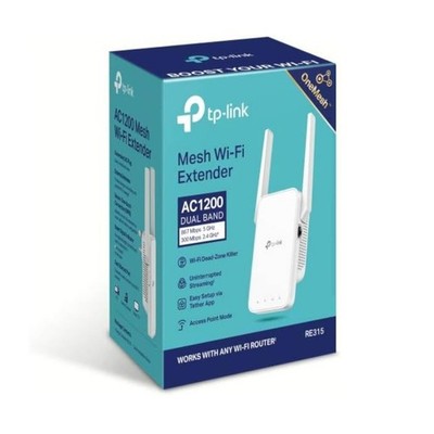 TP-LINK AC1200 (300+867) Dual Band Wall-Plug Mesh WLAN Range Extender - (RE315)