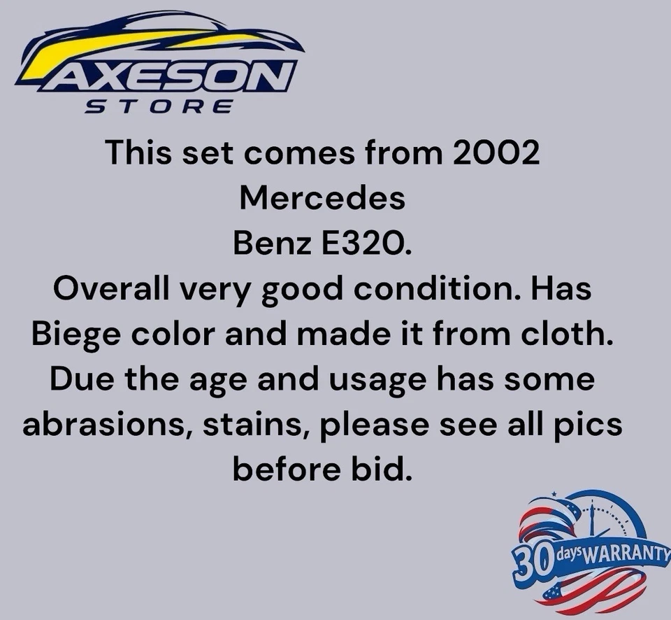 SUN VISOR SET BIEGE COLOR 2000 2001 2002 Mercedes-Benz W210  E320 E430 E55 AMG - Image 3 of 4