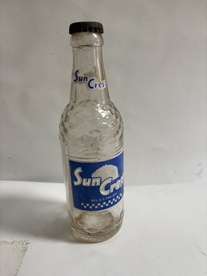 Vintage Sun Crest Soda  Bottle 8 OZ Canada Dry Bottling Co.4-Towns In N.C. Used