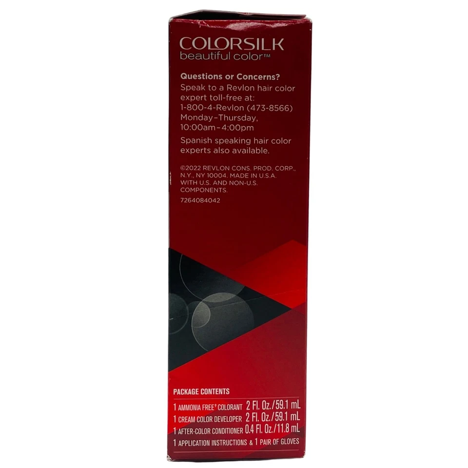 Color de cabello castaño rojizo medio Revlon Colorsilk 42 - Paquete de 3 - Nuevo Foto 3 de 4