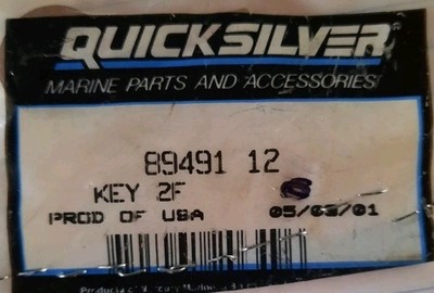 One New 89491-12 Genuine Mercury Quicksilver Key Set 2F, OEM Part