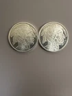 2x Half Ounce Buffalo Silver Rounds .999 Fine Silver 1 Troy Ounce Total 🔥🔥🔥