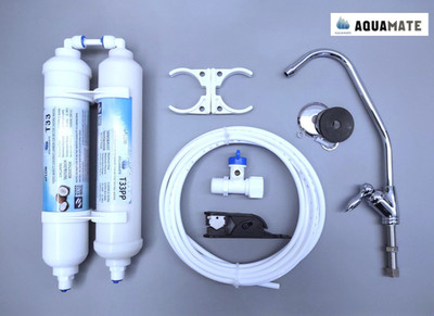 Untertisch Trinkwasserfilter Set mit Premium Wasserhahn und Zubehör 2 Stufen