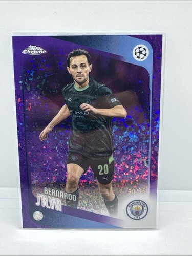 2025-26 Topps Chrome Uefa Club Competitions - Bernardo Silva #2 Purple...